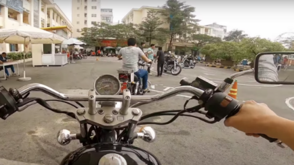 Thi bằng lái xe máy a1 bằng xe gì?